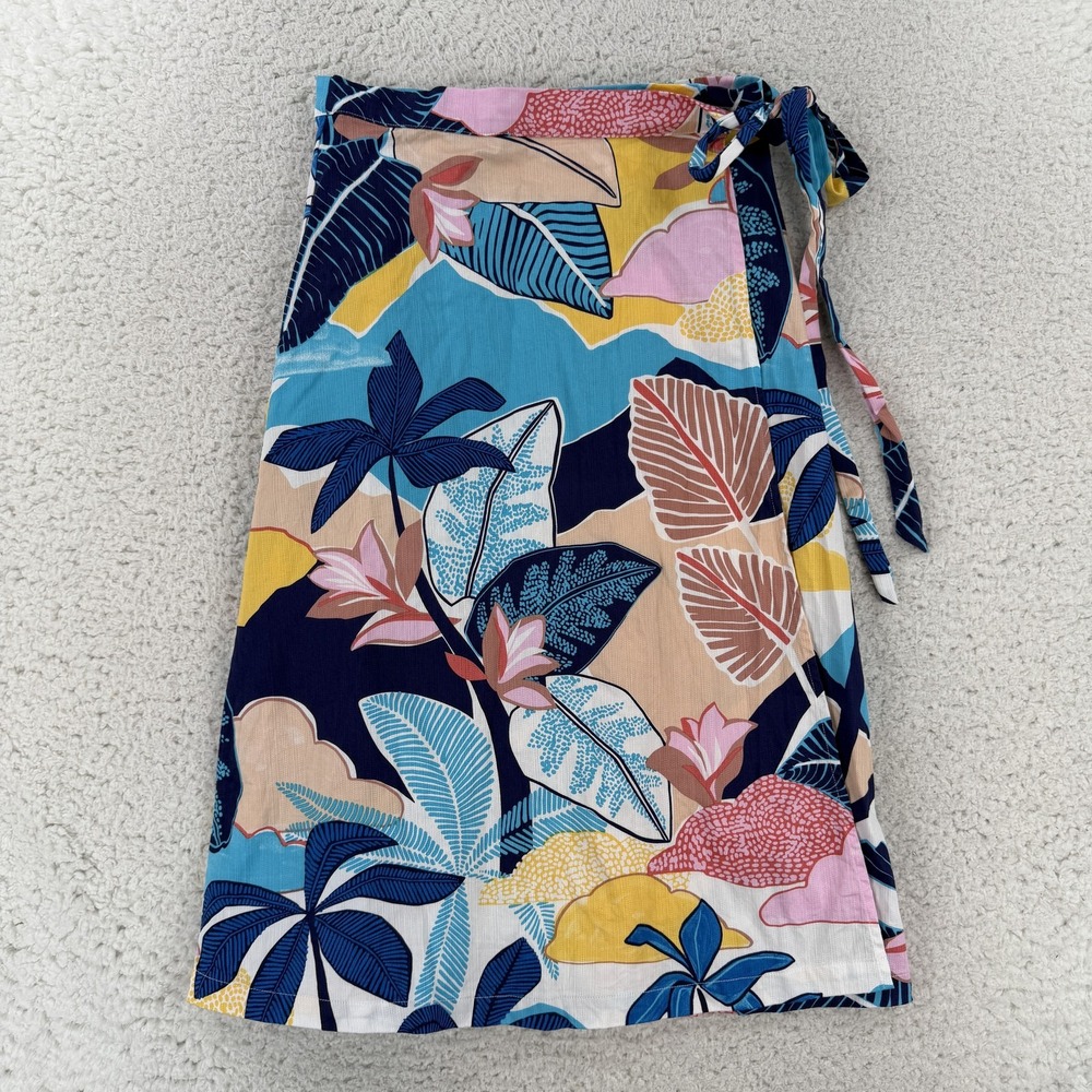 Tori Richard Skirt Womens XS Multicolor Floral Wrap Midi Tropical B0006/W0018